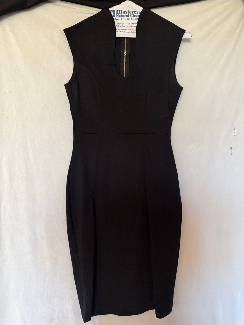 Rolla Coster Sleek Black Midi Sheath Dress
